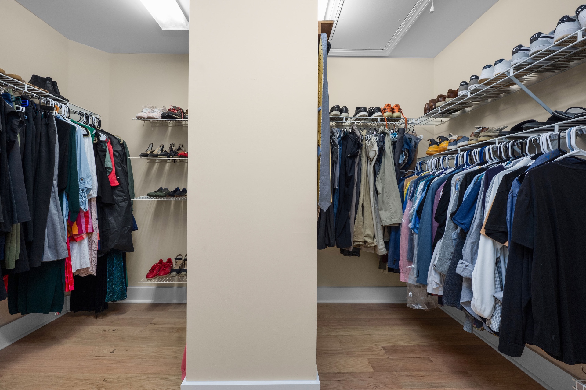 Primary walk-in closet.